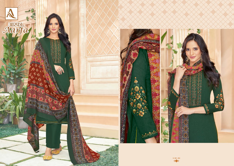 Alok Suits Aarfa Jam Cotton Festive Wear Salwar Suits With Fancy Embroidery