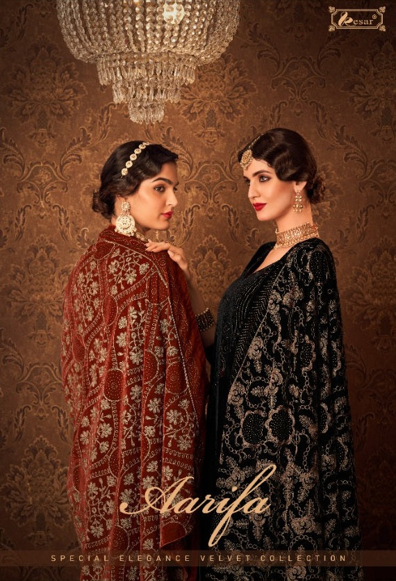 Kesar Aafira Pure Velvet With Heavy Beautiful Embroidery Work Stylish Designer Party Wear Salwar Kameez
