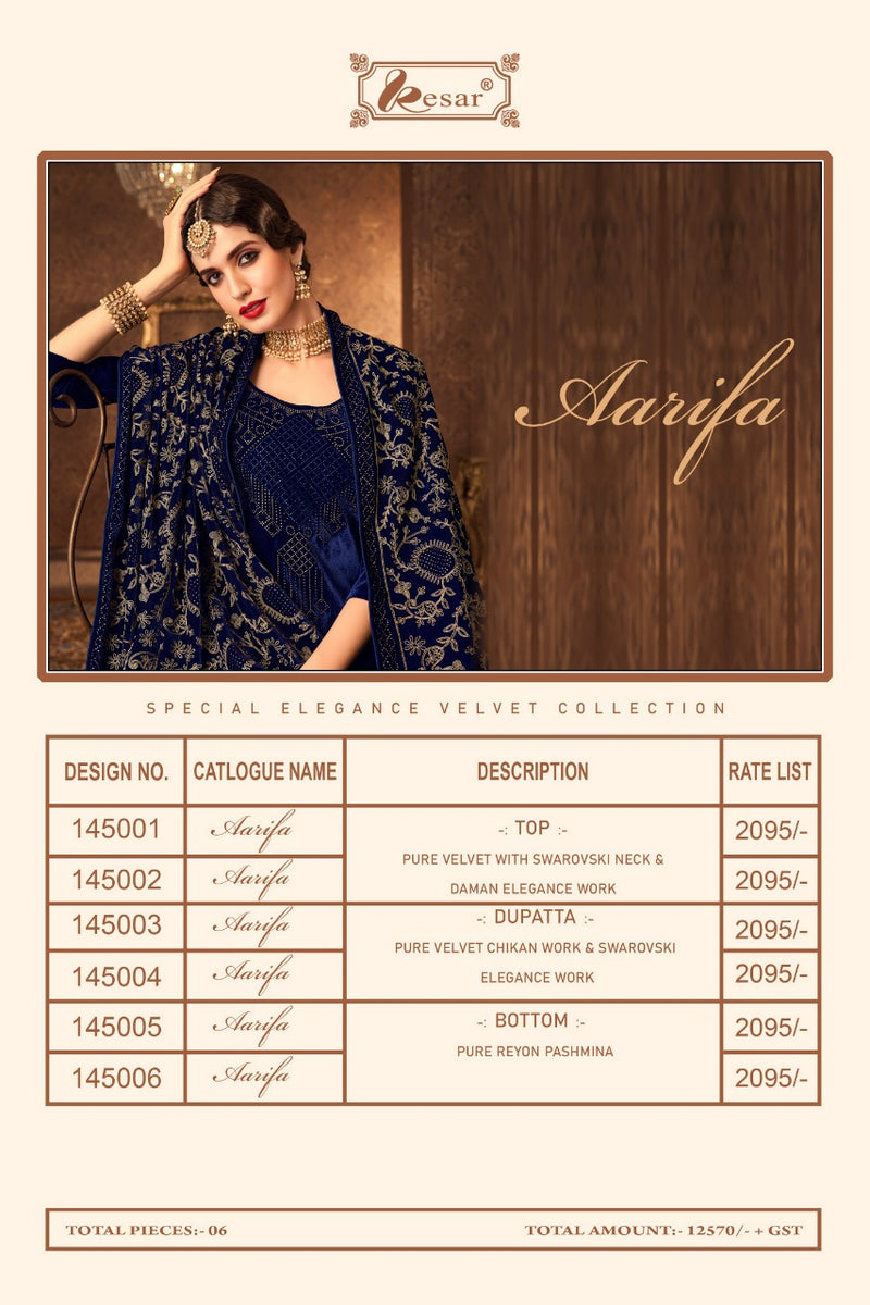 Kesar Aafira Pure Velvet With Heavy Beautiful Embroidery Work Stylish Designer Party Wear Salwar Kameez