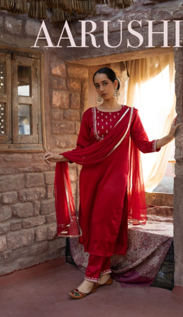 100 Milles Aarushi Velvet With Embroidery Work Stylish Designer Party Wear Fancy Kurti