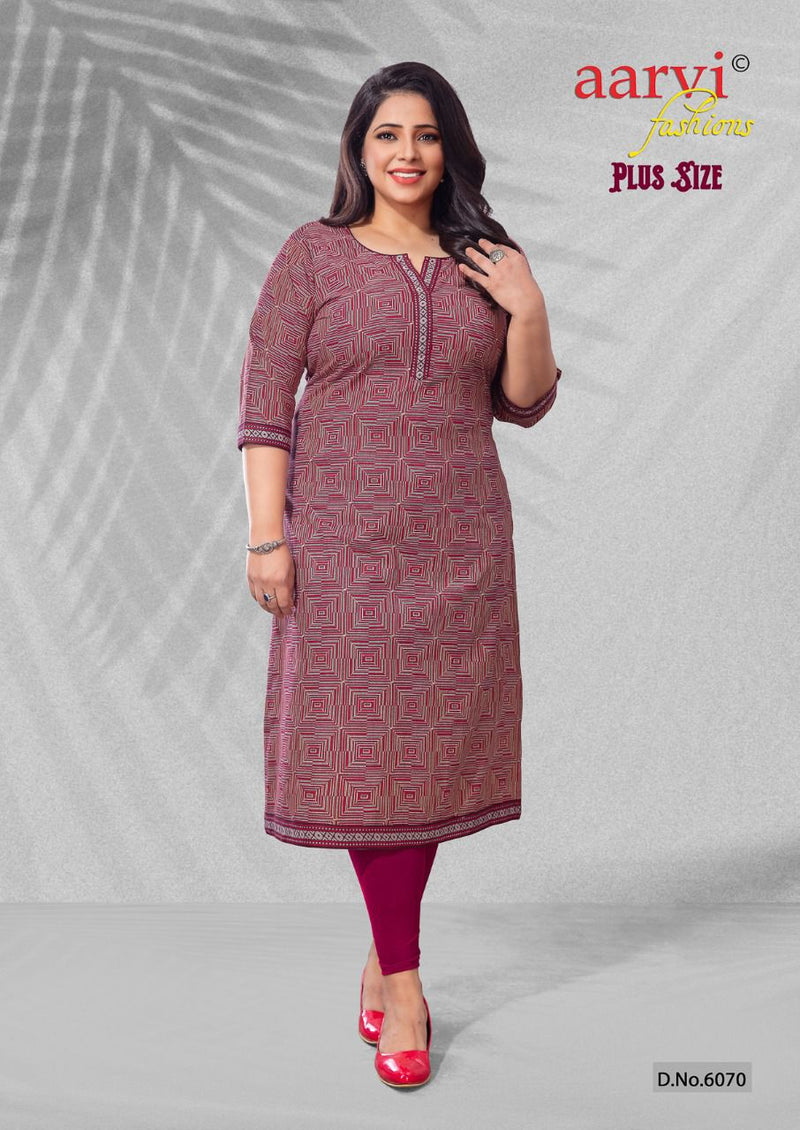 Aarvi Fashion Plus Size vol 1 Pure cotton Stylish Designer Daily Wear fancy Kurti