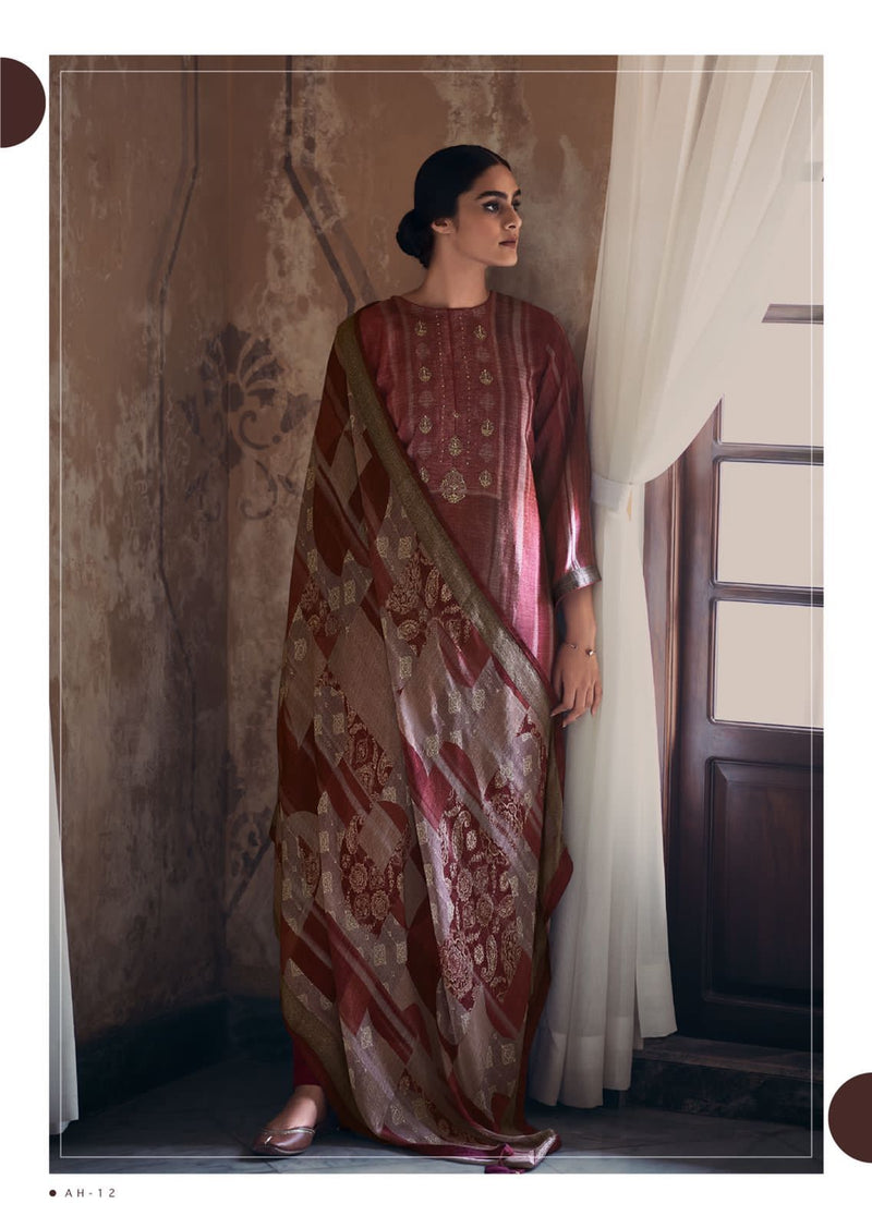 Varsha Aashika Silk Printed With Hand Work Stylish Designer Party Wear Salwar Kameez