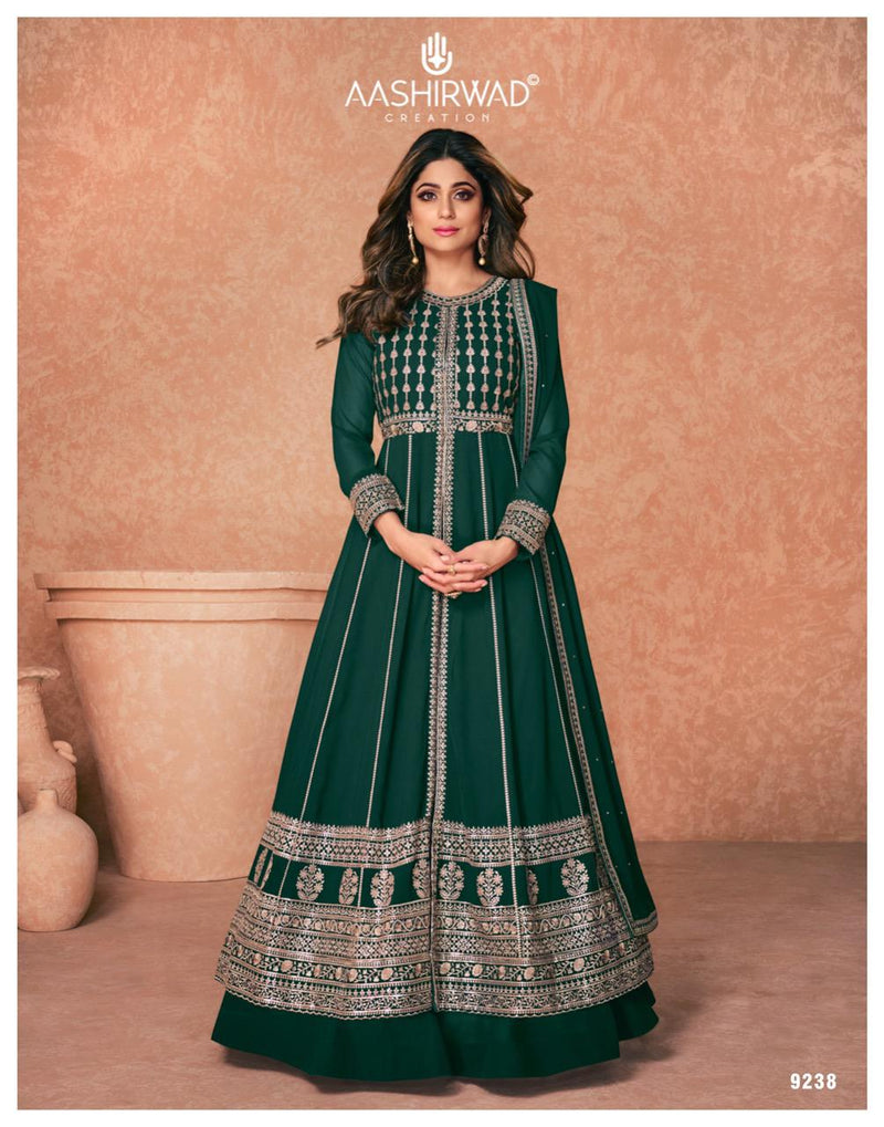 Aashirwad Creation Jannat Heavy Georgette Designer Wedding Wear Salwar Suits