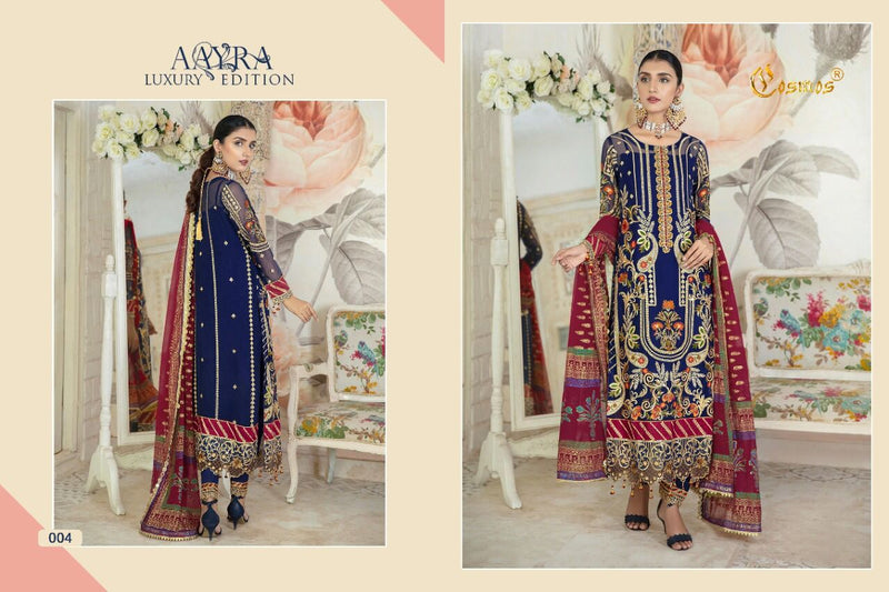 Cosmos Fashion Aayra Luxury Edition Fox Georgette Pakistani Style Party Wear Salwar Suits