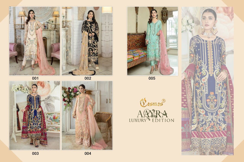 Cosmos Fashion Aayra Luxury Edition Fox Georgette Pakistani Style Party Wear Salwar Suits