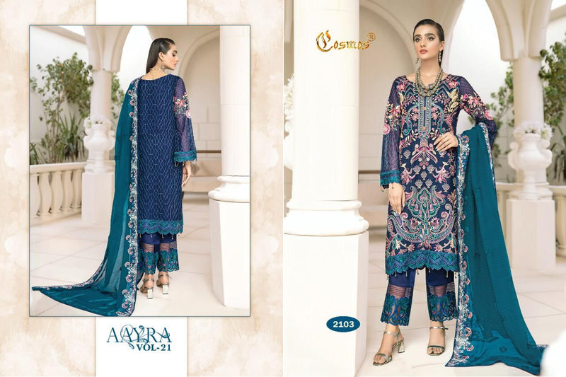 Cosmos Fashion Aarya Vol 22 Fox Georgette Pakistani Style Party Wear Salwar Suits