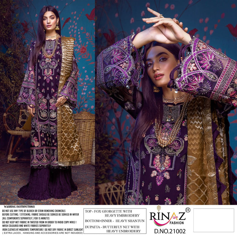 Rinaz Fashion Adan Libas Vol 12 Fox Georgette Heavy Designer Pakistani Style Salwar Suits