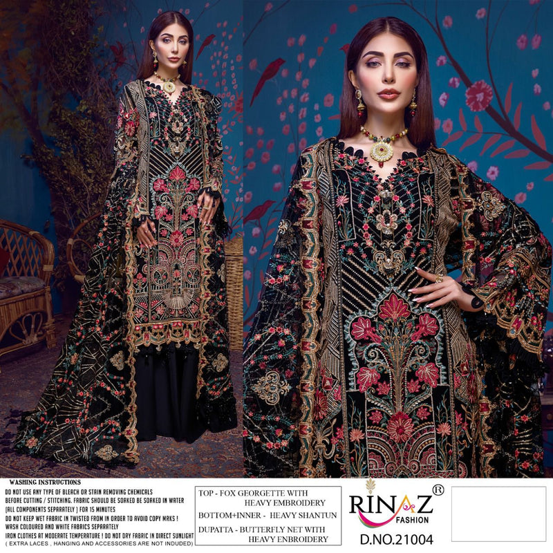Rinaz Fashion Adan Libas Vol 12 Fox Georgette Heavy Designer Pakistani Style Salwar Suits