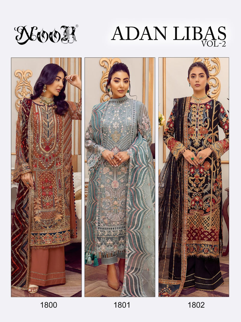 Noor Adan Libas Vol 2 Georgette Designer Pakistani Style Wedding Wear Salwar Suits