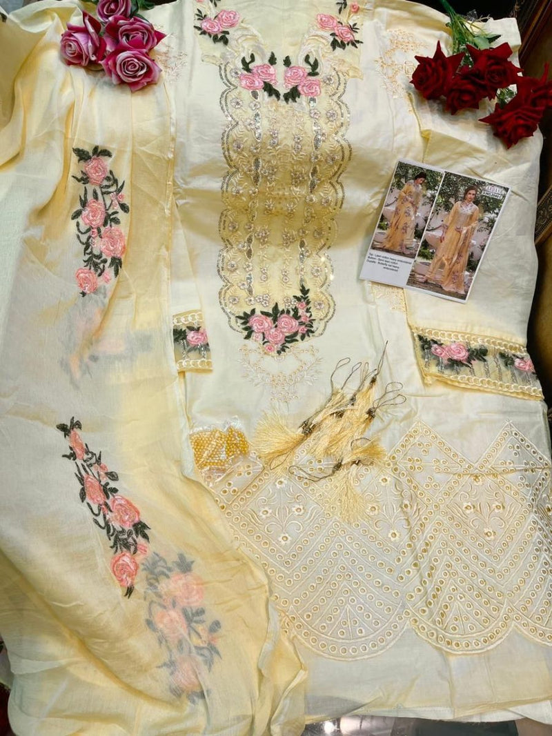 Zarqash Adan Rose Lawn Cotton Embroidered Pakistani Style Wedding Wear Salwar Suits