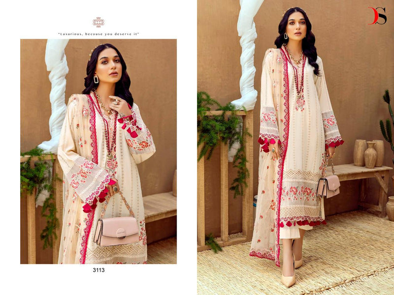 Deepsy Suits Adans Libas Lawn 2023 Cambric Cotton Heavy Self Embroidery Patches Pakistani Designer Salwar Kameez