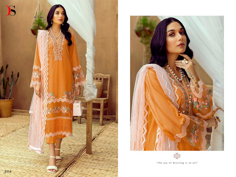 Deepsy Suits Adans Libas Lawn 2023 Cambric Cotton Heavy Self Embroidery Patches Pakistani Designer Salwar Kameez