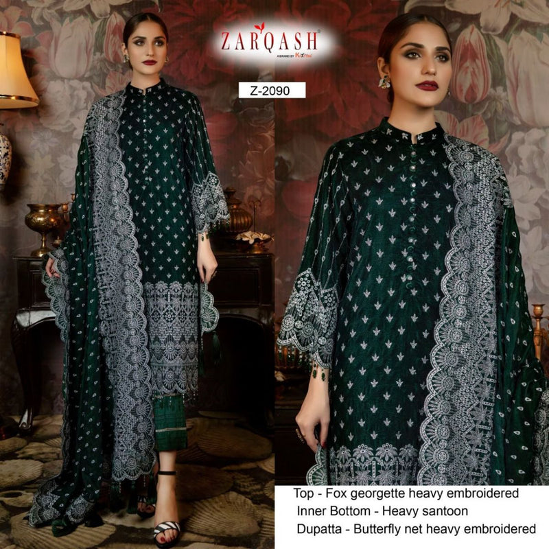 Zarqash Adans Libas Vol 2 Fox Georgette Heavy Pakistani Style Designer Salwar Kameez