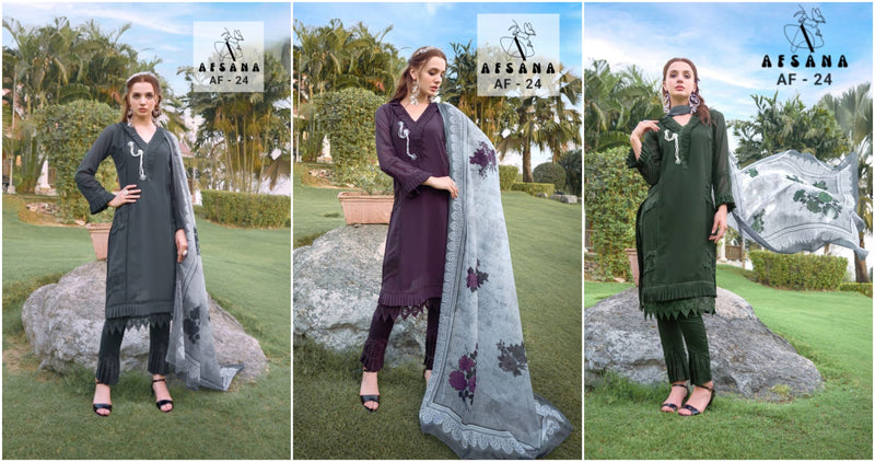 Afsana Af 24 Georgette With Beautiful Embroidery Work Stylish Designer Casual Look Kurti