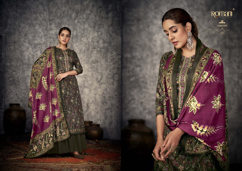Romani Afreen Pashmina Spun With Exclusive Embroidery Work Stylish Designer Party Wear Salwar Kameez