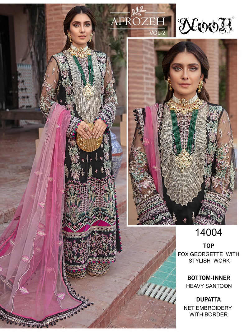 Noor Afrozeh Vol 2 Georgette With Embroidery Pakistani Style Salwar Kameez