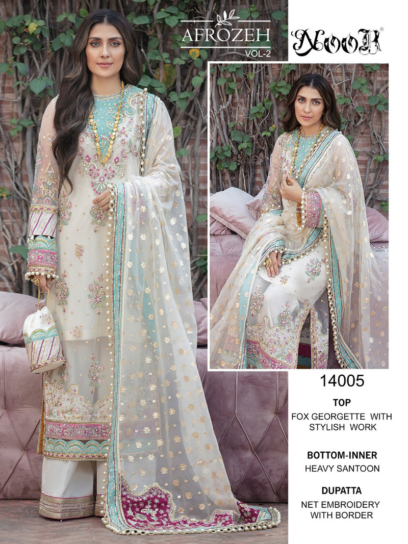 Noor Afrozeh Vol 2 Georgette With Embroidery Pakistani Style Salwar Kameez