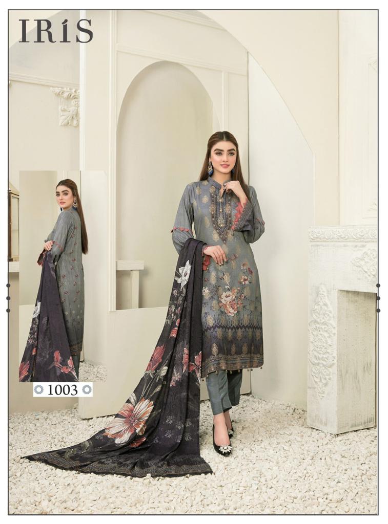 Iris Afsanah Luxury Heavy Cotton Collection Pure Cotton Printed Designer Salwar Kameez