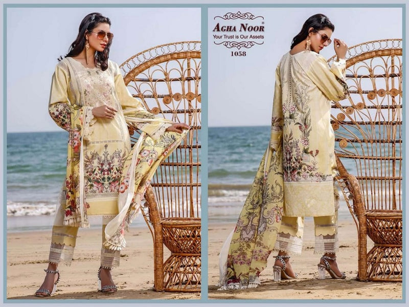 Agha Noor Vol 5 Luxury Lawn Collection Cotton Lawn Pakistani Style  Party Wear Salwar Suits