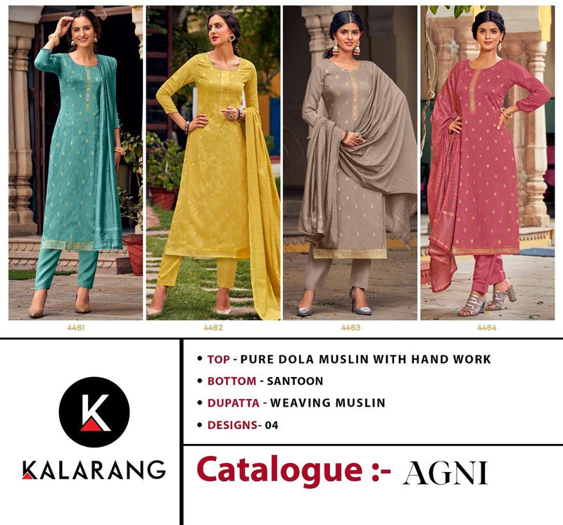 Kalarang Fashion Agni Muslin With Hand Work Stylish Designer Festive Wear Salwar Suit