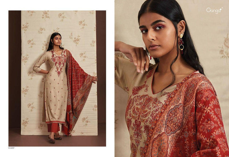 Ganga Akshara Pashmina With Dobby Printed Work Stylish Designer Fancy Salwar Suit