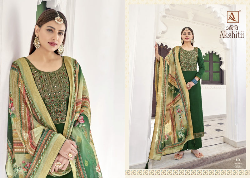 Alok Suits Akshiti Jam Cotton Heavy Embroidered Party Wear Salwar Suits