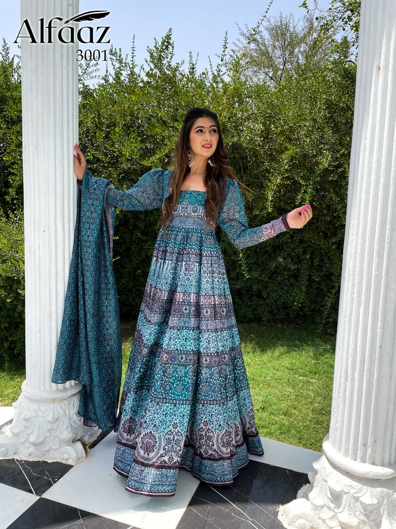 Alfaaz Vol 3 Chanderi  Silk Degita Print With Ethnic Pattern Salawar Suit