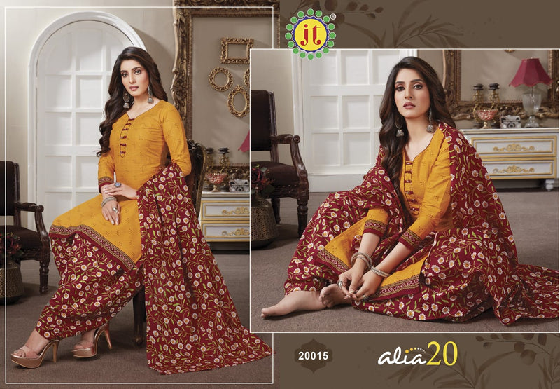 Jt Alia Vol 20 Cotton Printed Patiyala Style Festive Wear Salwar Suits