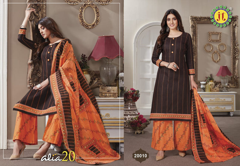 Jt Alia Vol 20 Cotton Printed Patiyala Style Festive Wear Salwar Suits