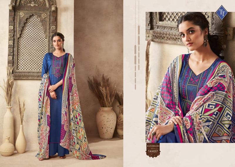 Tanishk Fashion Alifa Vol 2 Fabric With Embroidery Work Suit In Jam