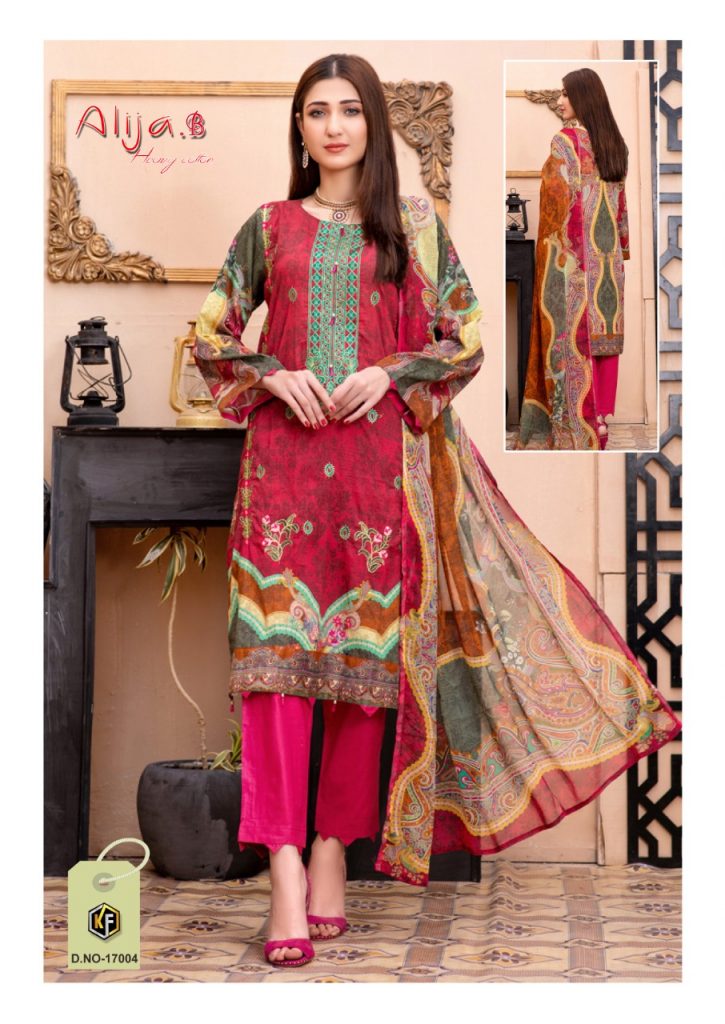 Keval Alija B Vol 17 Pure Cotton With Printed Work Stylish Designer Pakistani Salwar Kameez