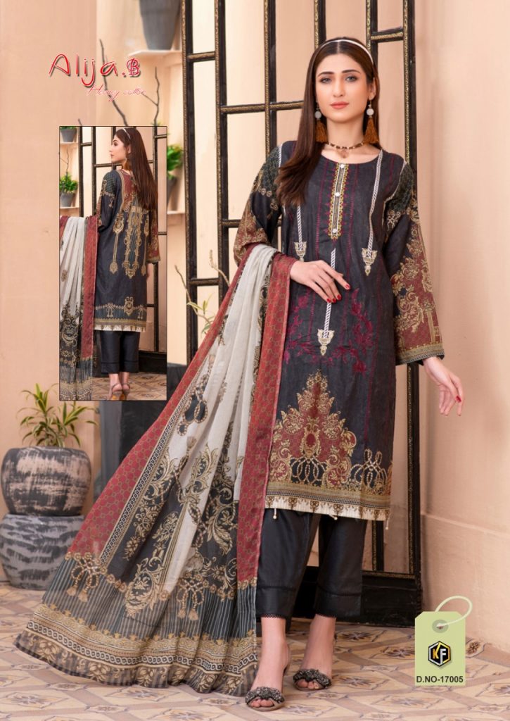 Keval Alija B Vol 17 Pure Cotton With Printed Work Stylish Designer Pakistani Salwar Kameez