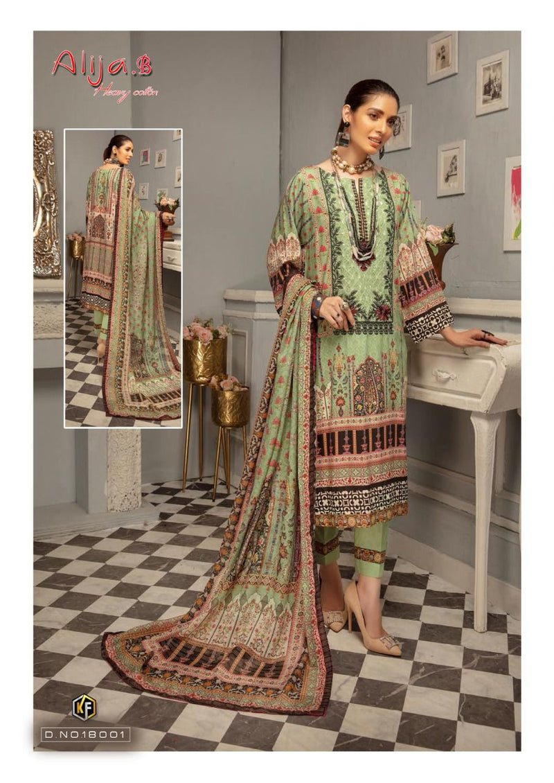Keval Fabs Alija B Vol 18 Pure Cotton With Heavy Fancy Work Stylish Designer Pakistani Salwar Kameez