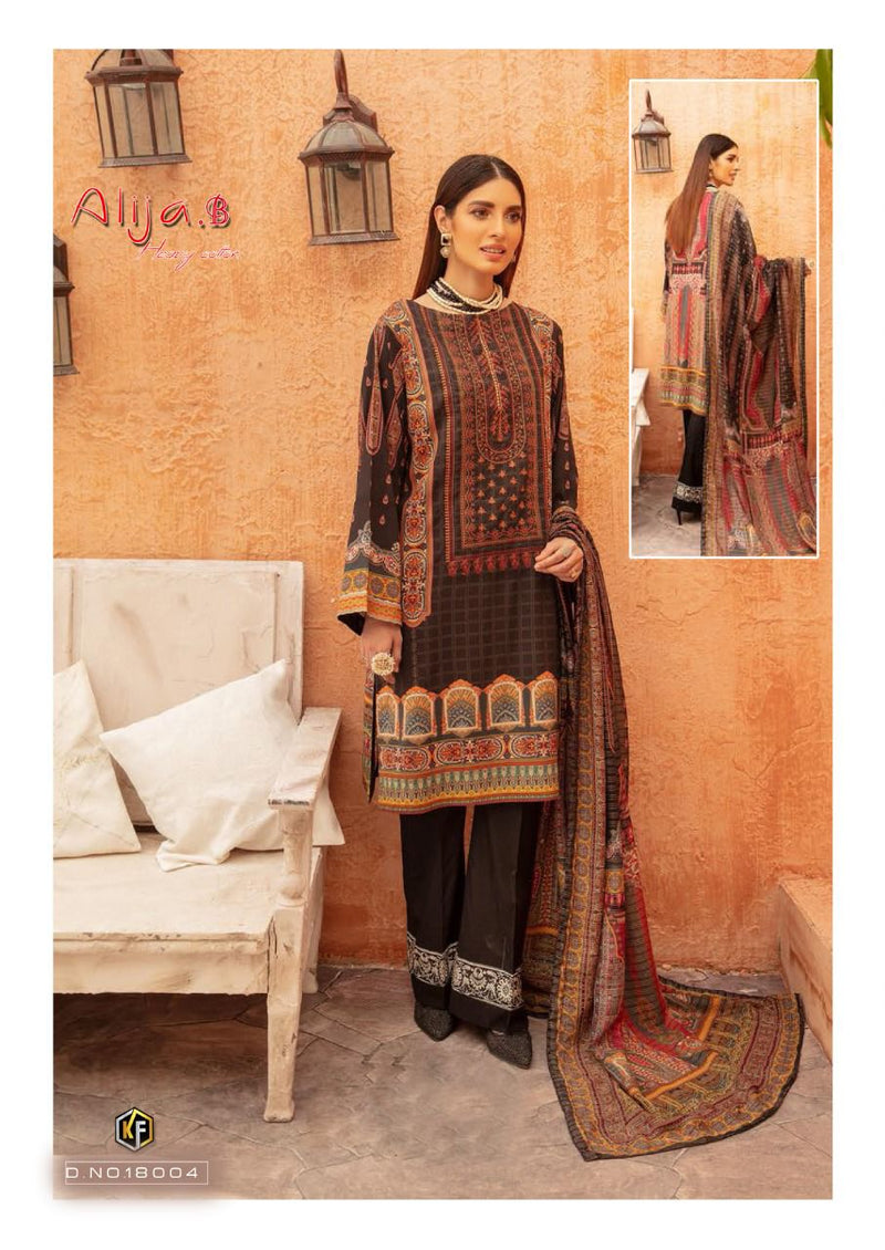 Keval Fabs Alija B Vol 18 Pure Cotton With Heavy Fancy Work Stylish Designer Pakistani Salwar Kameez