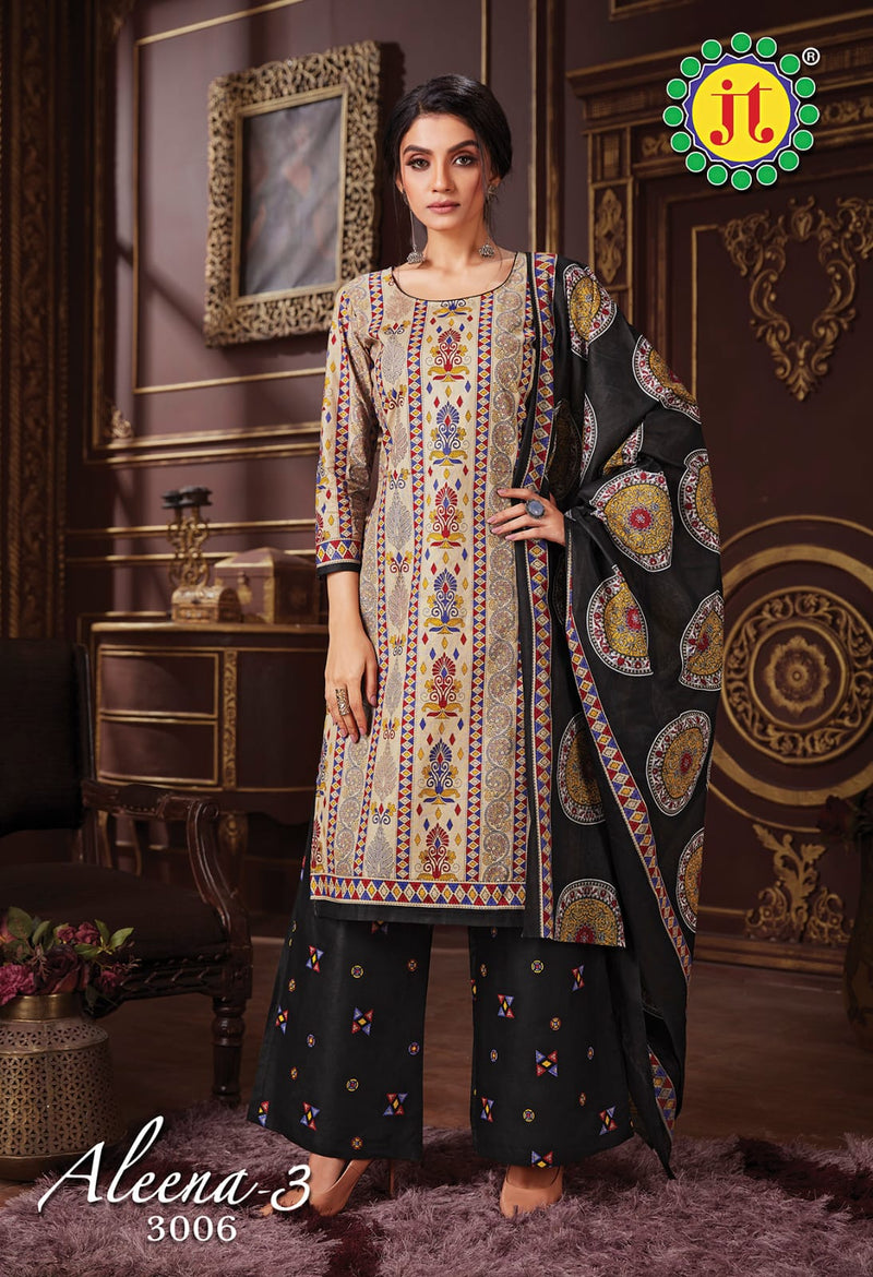 Jt Aleena Vol 3 Pure Cotton Printed Festive Wear Salwar Suits