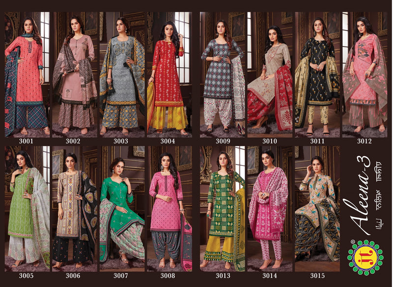 Jt Aleena Vol 3 Pure Cotton Printed Festive Wear Salwar Suits