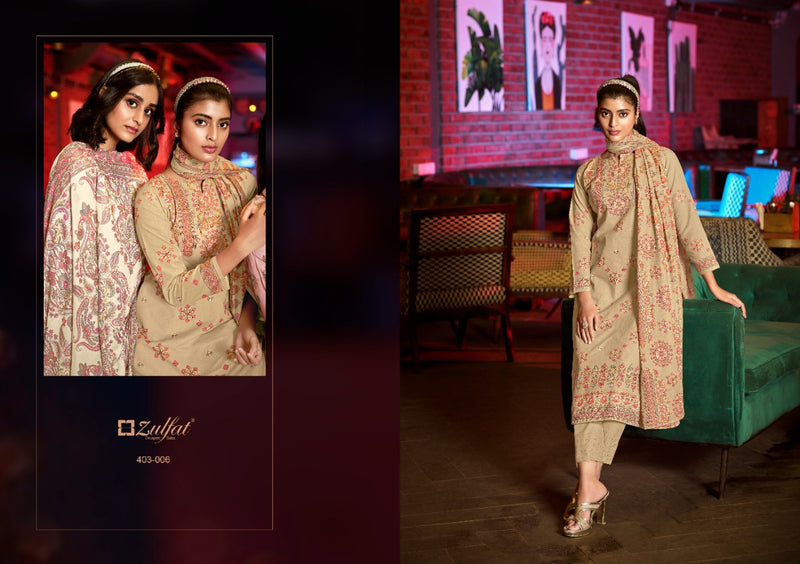 Zulfat Designer Suits Aline Cotton Exclusive Printed Party Wear Salwar Suits