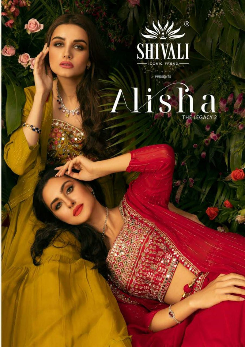Shivali Alisha The Legacy Fancy With Heavy Embroidery Work Stylish Designer Wedding Wear Long Kurti