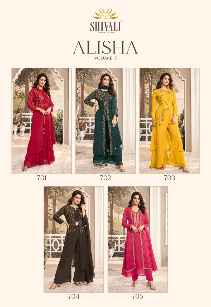 Shivali Fashion Alisha Vol 7 Fancy Designer Partywear Stylish Designer Kurti Collection