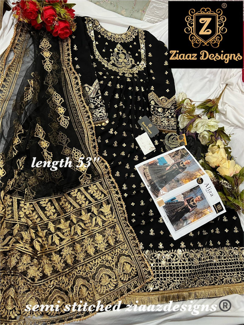 Ziaaz Designs Aliza Vol 1 Georgette Heavy Embroidered Pakistani Style Wedding Wear Salwar Kameez