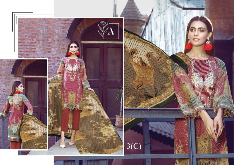 Alizeh Lawn Vol B Lawn Fancy Printed Pakistani Style Festive Wear Salwar Suits