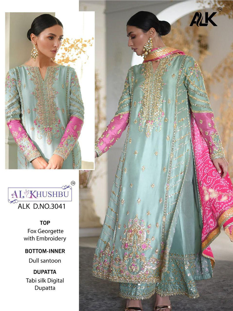 Al Khushbu Alk Dno 3041 Georgette With Elegant Work Stylish Designer Pakistani Party Wear Salwar Kameez