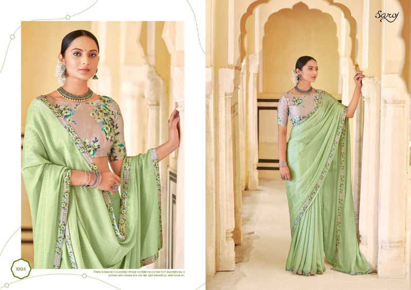 Saroj Alisha Weightless Occasional Wear Exclusive Printed  Sarees
