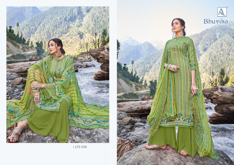 Alok Suit Bhuvika Pashmina Pure Wool Digital Print With Emboridary Work Disigner Salwar Kameez