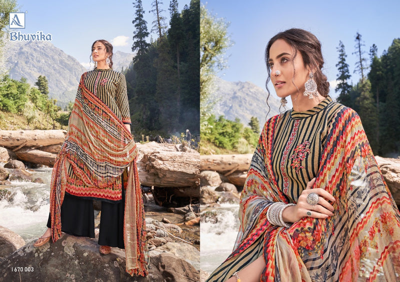Alok Suit Bhuvika Pashmina Pure Wool Digital Print With Emboridary Work Disigner Salwar Kameez