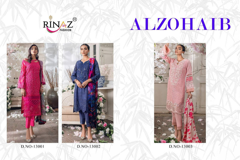 Rinaz Fashion Alzohab Cambric Cotton Fancy Salwar Suits