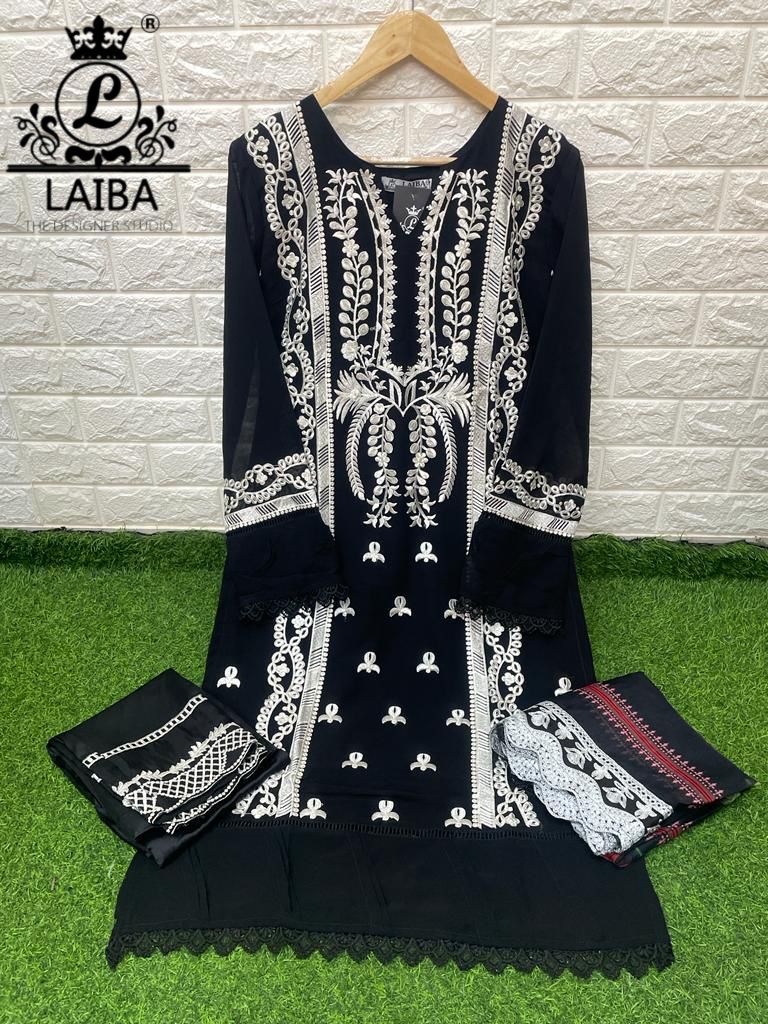 Laiba Am Vol 121 Georgette With Beautiful Fancy Work Stylish Designer Party Wear Fancy Pret Kurti