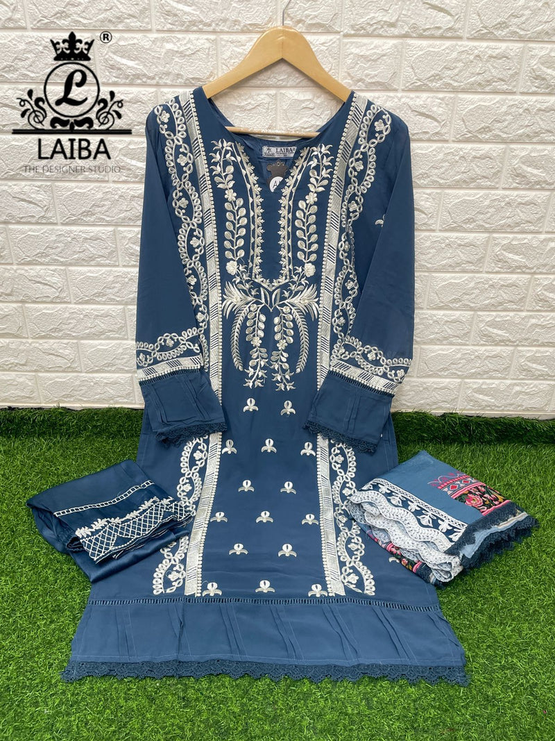 Laiba Am Vol 121 Georgette With Beautiful Fancy Work Stylish Designer Party Wear Fancy Pret Kurti