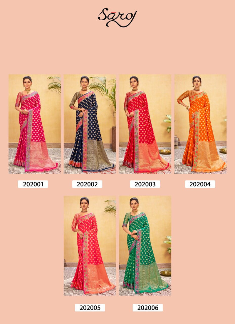 Saroj Amayra Lichi Silk With Viscose Fancy Stylish Beautiful  Party Wear Sarees With Butti Work