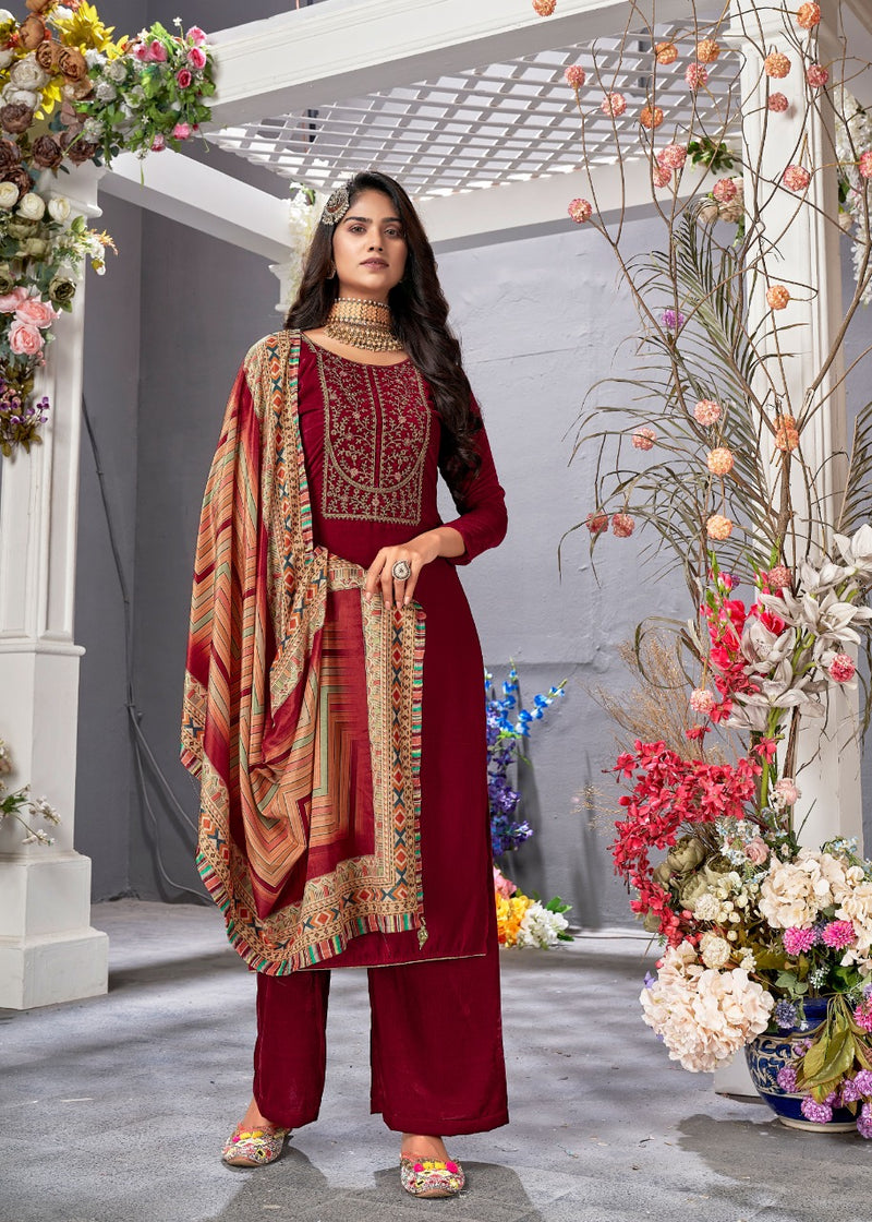 Bipson Fashion Amiraa Vol 2 Pashmina With Heavy Coding Embroidery Work Stylish Designer Salwar Kameez
